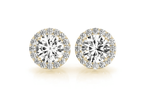 Halo Diamond Earrings - Image 2